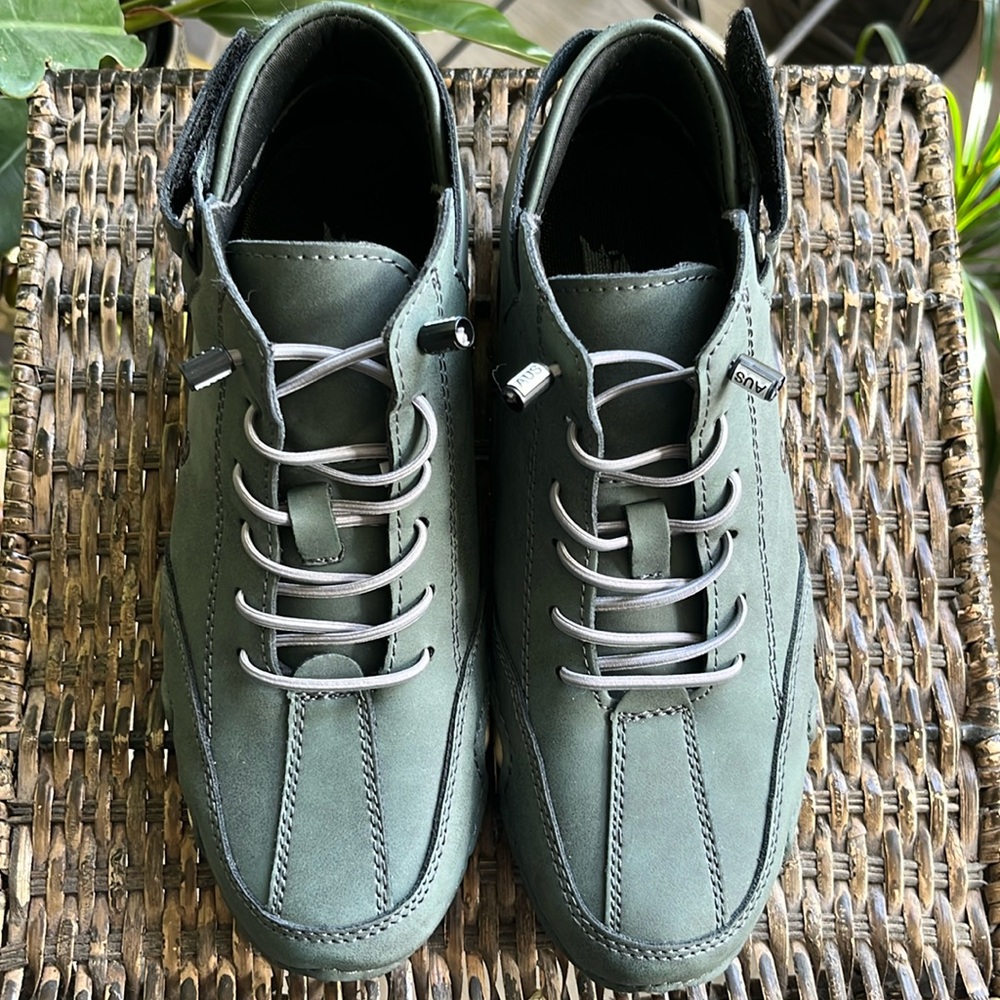 LDECK Men’s Casual‎ Sneaker green/cream size 6.5